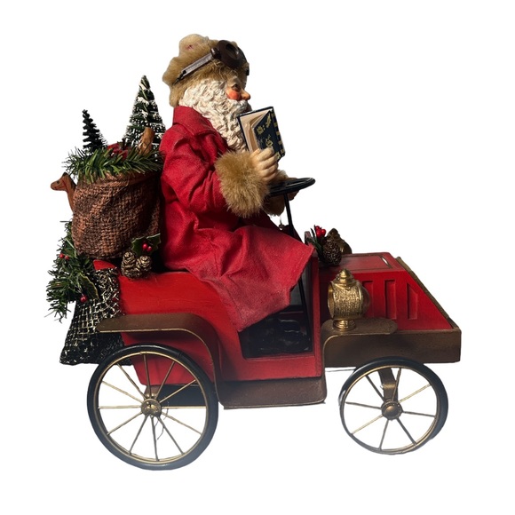 VTG Santa 11 inch on antique Car - Picture 4 of 5